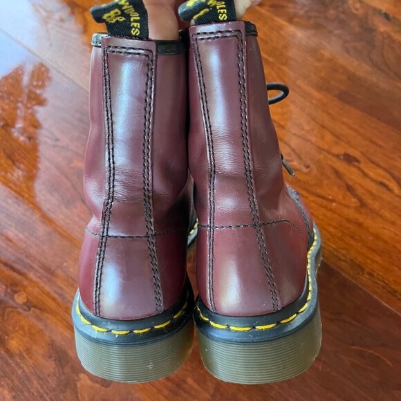 Dr.‎ Martens 1460 Cherry Red Leather Boots Size 5 - Picture 9 of 11